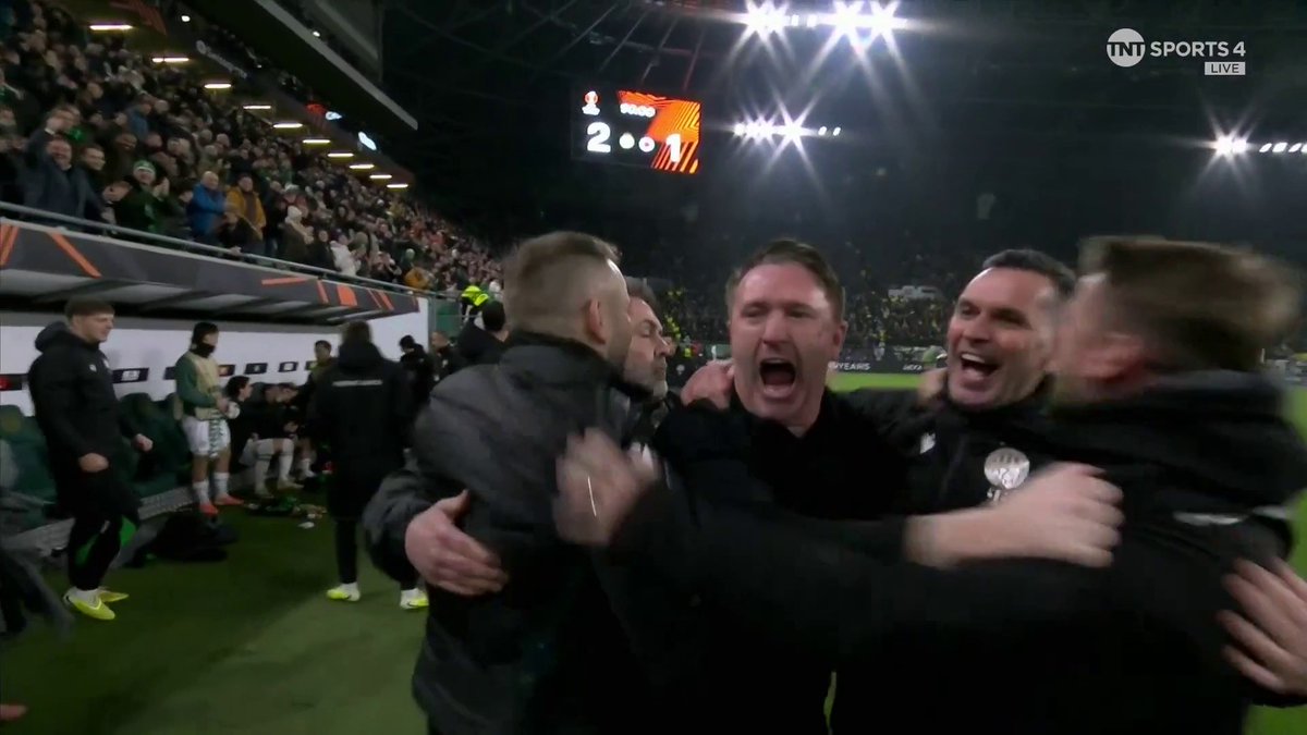 Robbie Keane jubilant after his side Ferencvaros defeat Rangers in Hungary 💥 📺 TNT Sports &amp; discovery+ UK