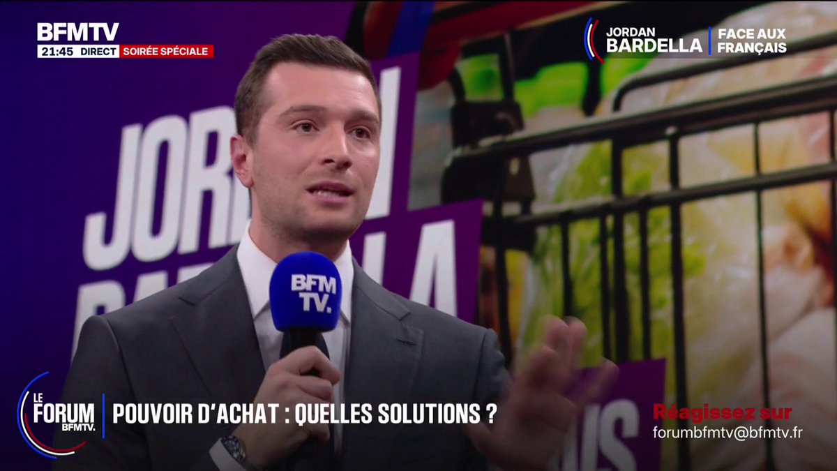 FORUM BFMTV - "Il y a trop de fonctionnaires dans les bureaux" affirme Jordan Bardella, président du Rassemblement national #ForumBFM