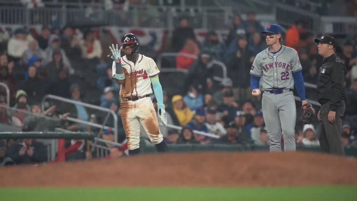 “You Can’t See Me” When Ronald Acuña Jr. hit John Cena’s signature celebration after a stolen base ✋