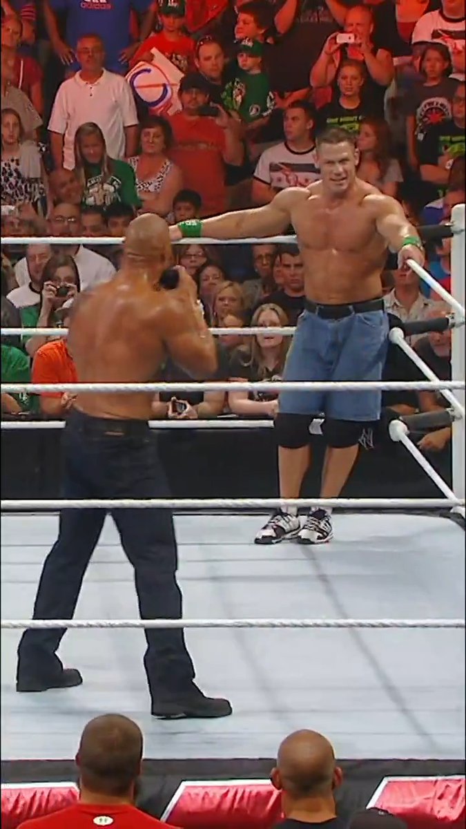 Even Dwayne Johnson couldn't believe how jacked John Cena was 🤣 💪 Don't miss John Cena's FINAL match THIS SATURDAY at #SNME, 8e/5p on Peacock!