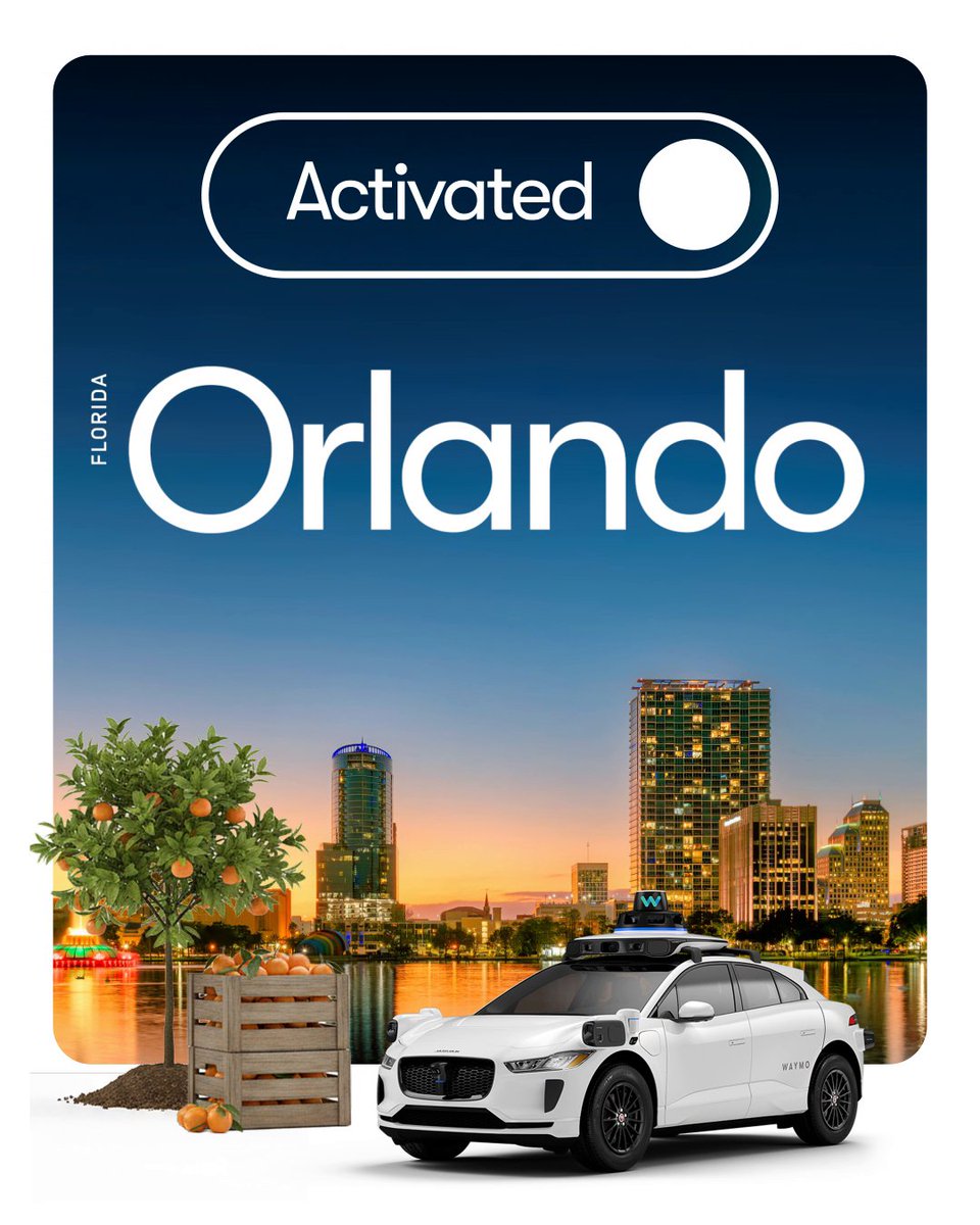 Hey there, Orlando! We’re fully autonomous in your city—meaning no human driver at the wheel. ✨Stay tuned as we get closer to serving more cities. Sign up for updates at