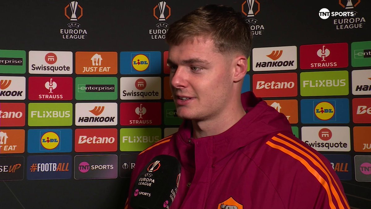 "Some people didn't know what they were doing..." ๐ณ Evan Ferguson makes his assessment of Roma's 3-0 win against Celtic in Glasgow ๐ฅ
