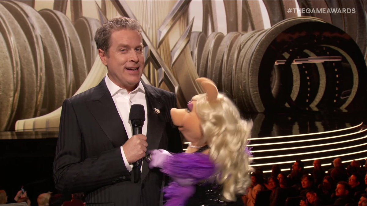 Oh here we go. Miss Piggy from @themuppets enters the chat! #TheGameAwards
