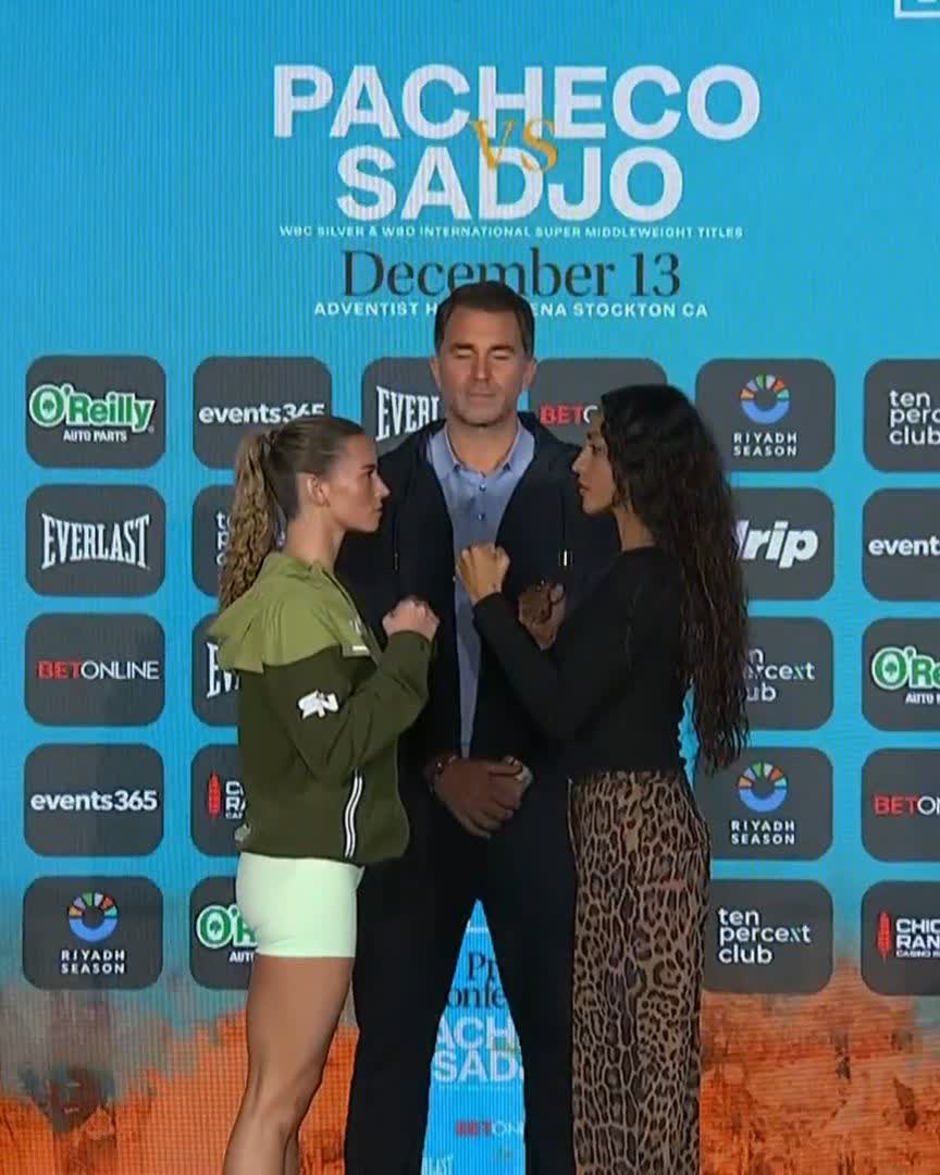 FIRST FACE-OFF 👀 Skye Nicolson vs Yuliahn Luna 🔰 WBC Interim World Super Bantamweight Title #NicolsonLuna | DAZN Boxing | #PachecoSadjo