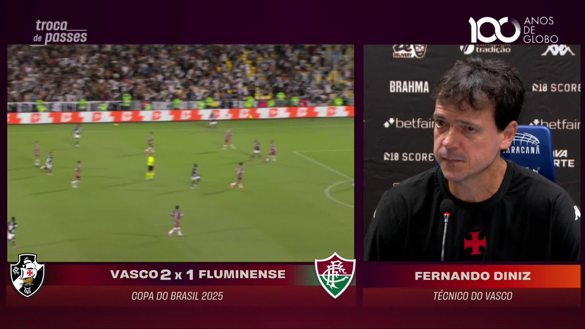 Diniz falou sobre a vantagem conquistada pelo Vasco, afirmando que ainda não tem nada definido no confronto. #Futebol #CopaDoBrasil #Vasco #Fluminense