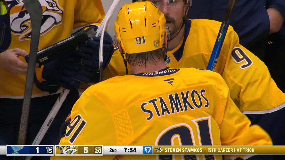 STAMKOS WITH HIS 15TH CAREER HATTY 🎩🔥
