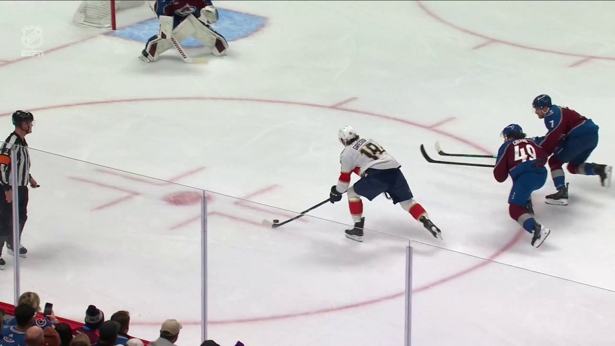 Noah Gregor's first goal as a Florida Panther was a beauty 😼 We're all tied up on ESPN and the ESPN App 👀🍿