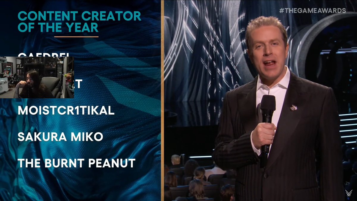 MoistCr1TiKaL reacts after winning Content Creator of the Year "Please god anybody but me... welp that's cool"