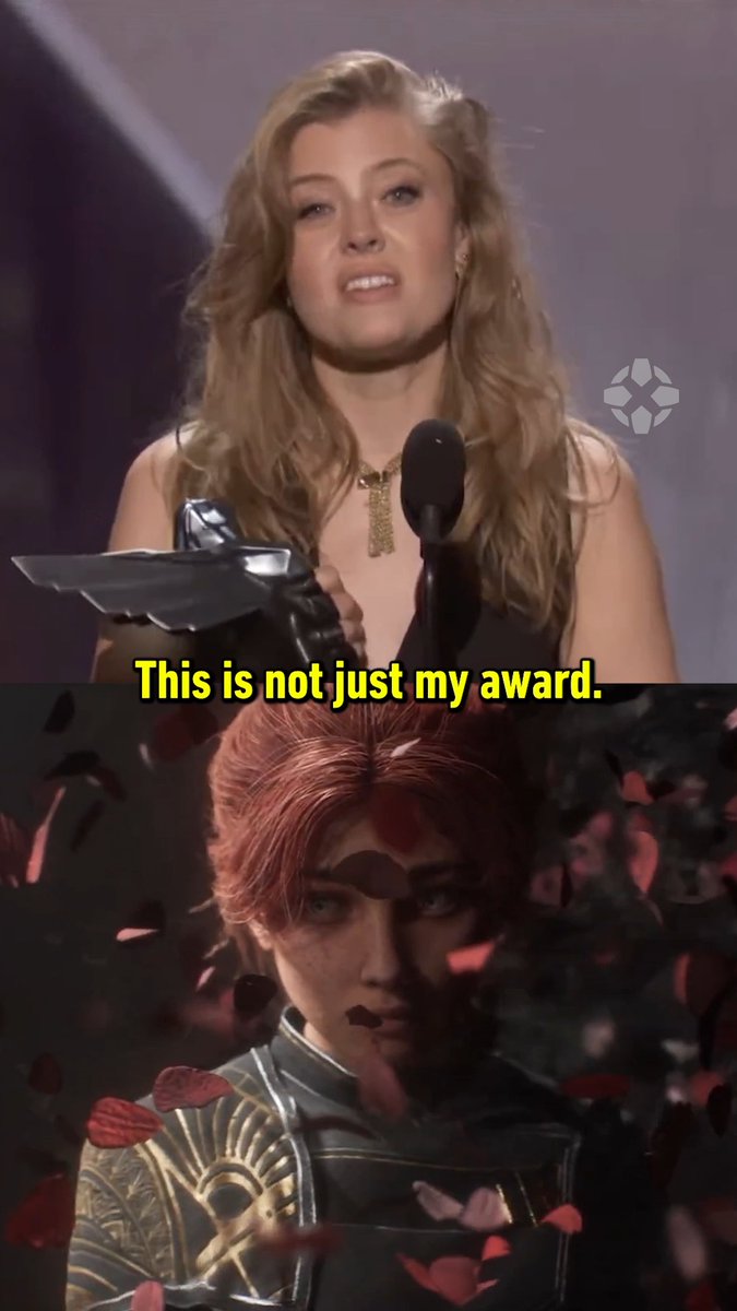 Clair Obscur: Expedition 33's Jennifer English won for Best Performance and her co-star Ben Starr was VERY excited. #TheGameAwards