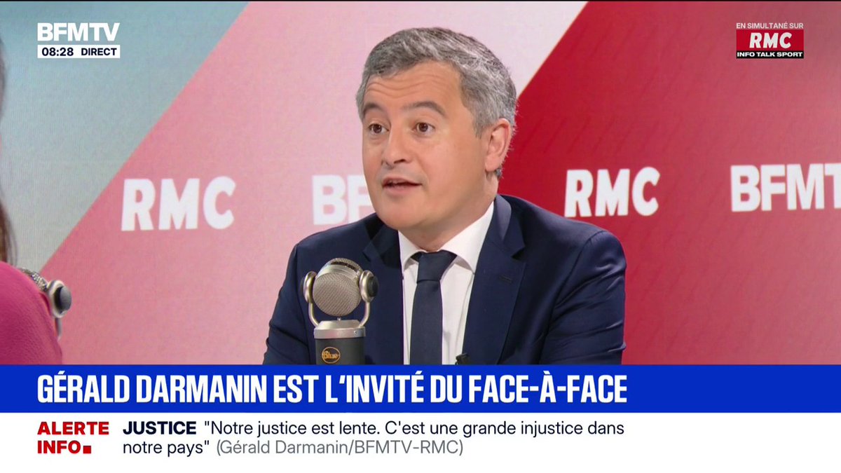 Cet imbécile de Darmanin qui a accordé un traitement de faveur révoltant à Sarkozy joue les pères fouettards avec la complaisance d’Apolline de Malherbe C’est plutôt vomitif