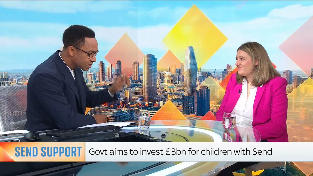 🗣️ 'It's going to be going into communities around the country. It will be transformative.' The minister for school standards discusses the £3bn investment into schools for SEND students. 📺 Sky 501, Virgin 602, Freeview 233 and YouTube