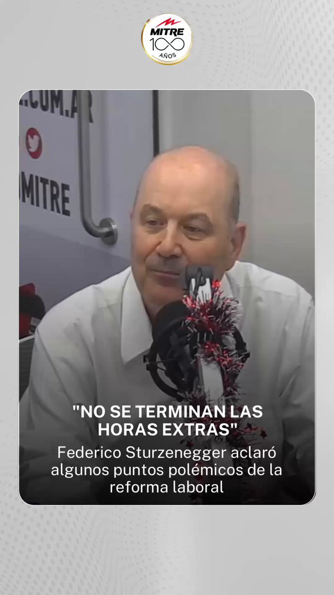 📢 "NO SE TERMINAN LAS HORAS EXTRAS". 💬 Federico Sturzenegger aclaró algunos puntos polémicos de la reforma laboral, en diálogo con Eduardo Feinmann 📻 Mirá Radio Mitre las 24 horas en