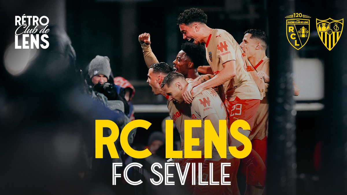 𝟏𝟐 𝐝𝐞́𝐜𝐞𝐦𝐛𝐫𝐞 𝟐𝟎𝟐𝟑. 🔙 Dans l'ambiance volcanique de Bollaert-Delelis, le Racing se défait du Sevilla Fútbol Club (2-1) en phase de poules de UEFA Champions League et poursuit ainsi l'aventure européenne en UEFA Europa League. 🌋 #120Ans #𝙍𝙚́𝙩𝙧𝙤ClubDeLens 🎞