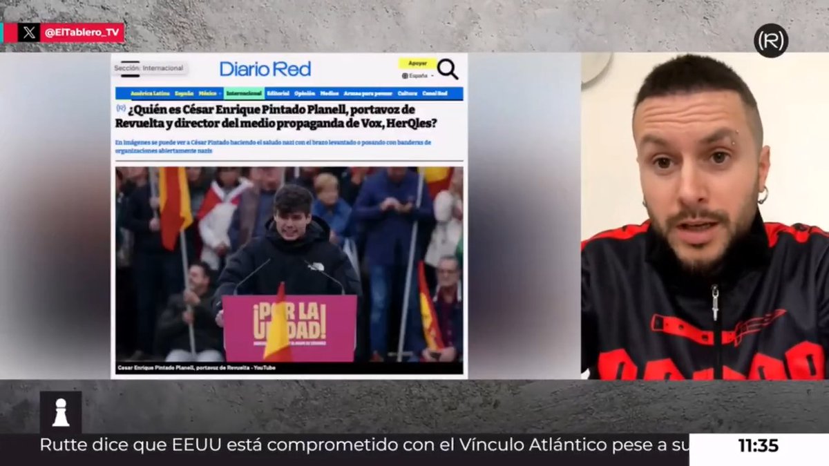 "Toda esta peña que atacaba a la Cruz Roja resulta que son los que están acusados de quedarse las donaciones de la DANA" Álex Plana 🔻⚒️ sobre Enrique Pintado, portavoz de Revuelta y director del panfleto ultra HerQles 👇🏽 📺 EL TABLERO |