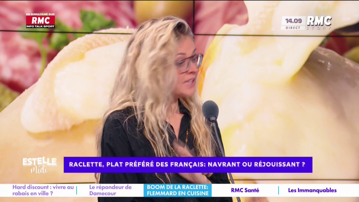 😋 Raclette, plat préféré des Français 🎙️ Carine Galli : "J'adore la raclette ! J'en fais chez moi toute seule ! J'ai un appareil à raclette, je me mets 3 caquelons en même temps ! Je commence au mois de novembre et je finis en mars !" #EstelleMidi