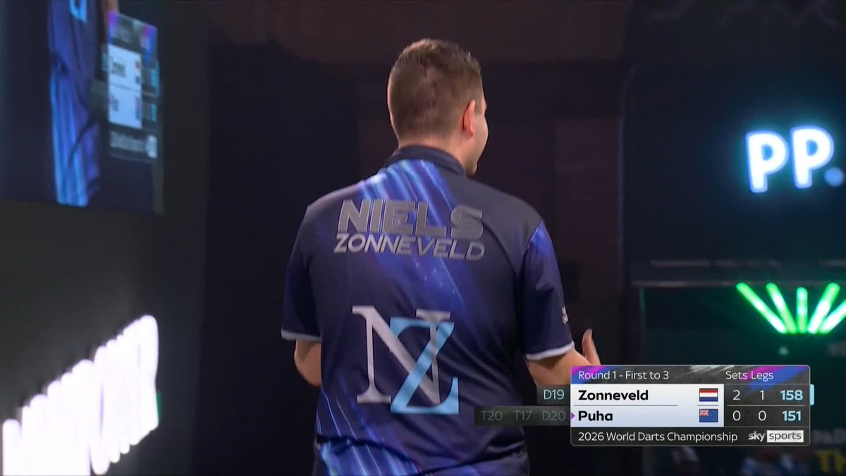 PICK THAT OUT! Sensational from Niels Zonneveld! 👏 The Dutchman produces a spectacular 158 checkout to move a leg away from victory! 📺 #WCDarts | R1