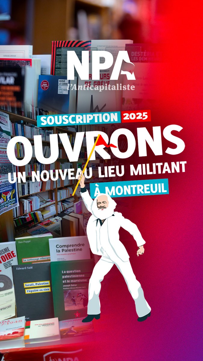 👉 Aidez le NPA en faisant un don ! Pour continuer notre projet d’un lieu militant ouvert, nous allons déménager notre librairie dans notre local historique de Montreuil ! 🫶 RDV sur notre site pour + d’infos