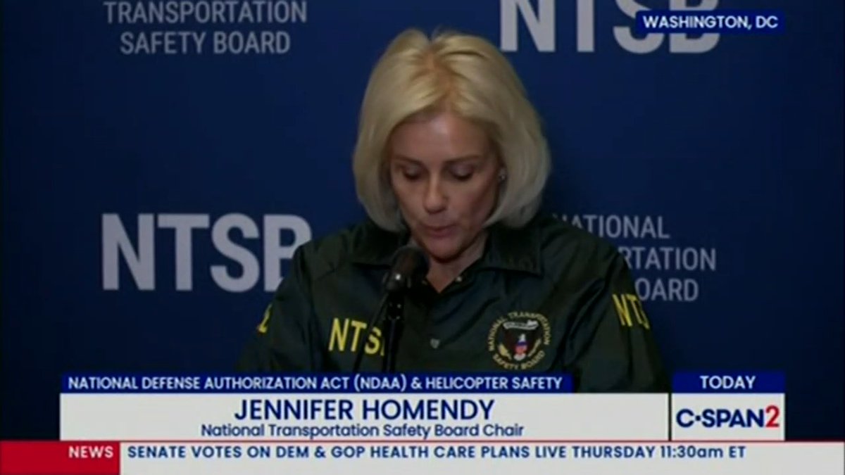National Transportation Safety Board Chair on the government removing air traffic reforms in DC: This would allow the secretary of any military department to allow training missions in the DC airspace without key safety reforms put in place after the January 29th midair collision. This is a significant, significant safety setback. It represents an unacceptable risk to the flying public.