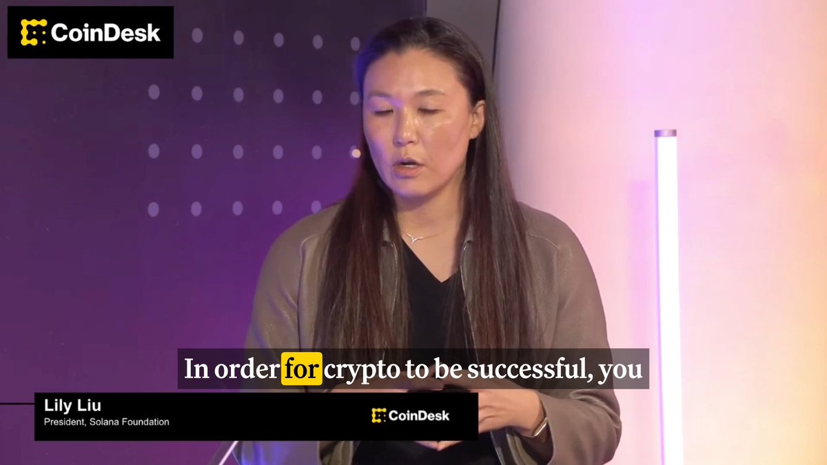 🌎 At Solana Breakpoint 🇦🇪 Abu Dhabi Dec 11-13, President of the Solana Foundation Lily Liu explains why finding and playing positive-sum games makes crypto successful.