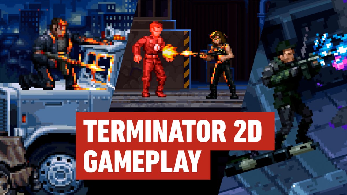 Terminator 2D: NO FATE is now out, and we've got gameplay blasting through a freeway chase, a steel mill showdown with the T-1000, and a future war mission featuring John Connor!