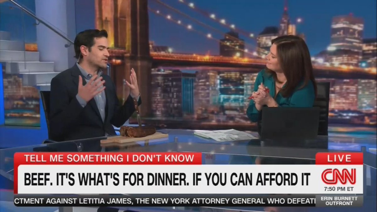 Pollster: Beef is having such difficulties at this particular point. Look at McDonald's. The sales of beef, look at this, 300 million pounds of chicken sold at McDonald's compared to 150 million pounds of beef.