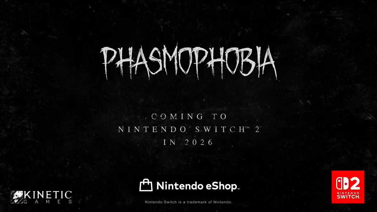 #Phasmophobia, the genre-defining co-op horror game, comes to #NintendoSwitch2 in 2026. More details: