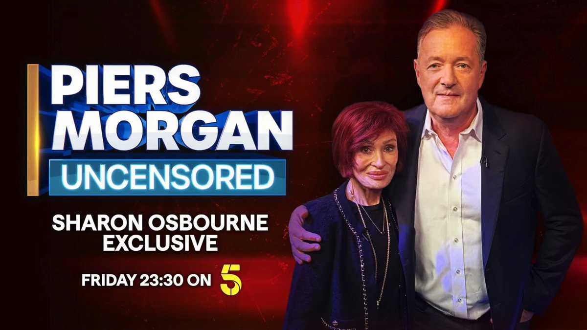 Watch Piers Morgan's exclusive interview with Sharon Osbourne on life without Ozzy - on Channel 5 at 11.30pm. 📺 Piers Morgan | Channel 5 | Sharon Osbourne