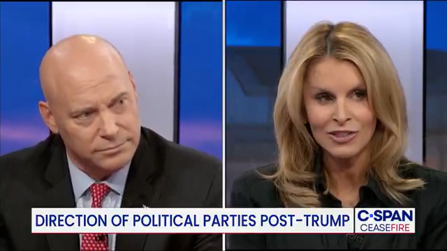 Ceasefire Republican strategist @MarctShort &amp; Democratic strategist @adrienneElrod discuss what happens to each political party after President Trump. Watch Ceasefire with Dasha Burns at 7pm ET on C-SPAN