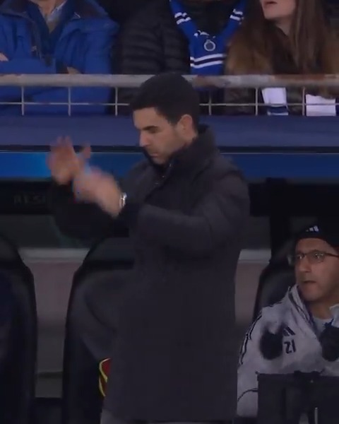 Wait for Arteta's reaction 😅 #UCL