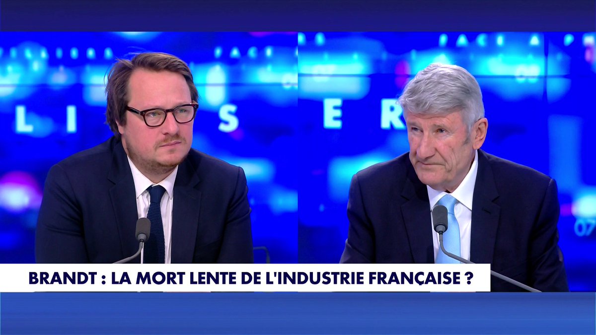 L’ancien ministre Philippe de Villiers sur la liquidation de Brandt : «On va passer sous la barre des 10% d'industrie française du PIB, donc la messe est dite», dans #FaceaPhilippeDeVilliers