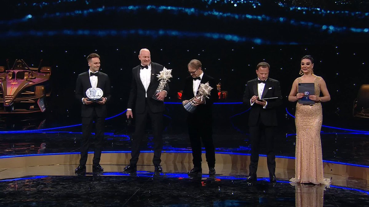 Title #8 for Johan Kristoffersson as he steps on stage to receive his World Rallycross Championship trophy 👏 #FIAAWARDS2025