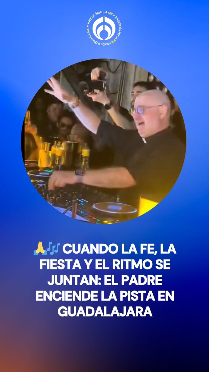 😅Cuando creías que ya lo habías visto todo…En Guadalajara la noche se volvió divina cuando el Padre Guilherme soltó su remix guadalupano en el Bar Américas.💃