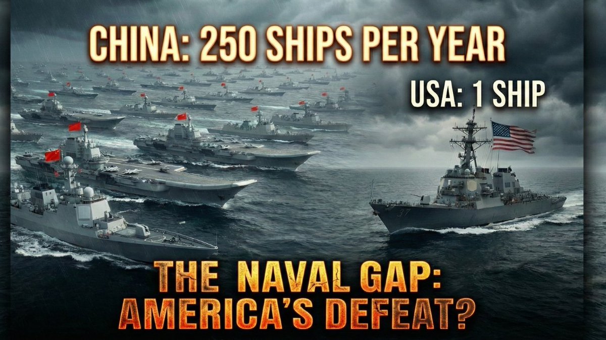California, your move. China builds 250 warships a year. We build 5. They sink our carriers in weeks and we can't replace them for 10 years. Bring shipbuilding home: six-figure jobs, unbreakable defense, sea dominance. Let's build the fleet right here in CA. Who's in?