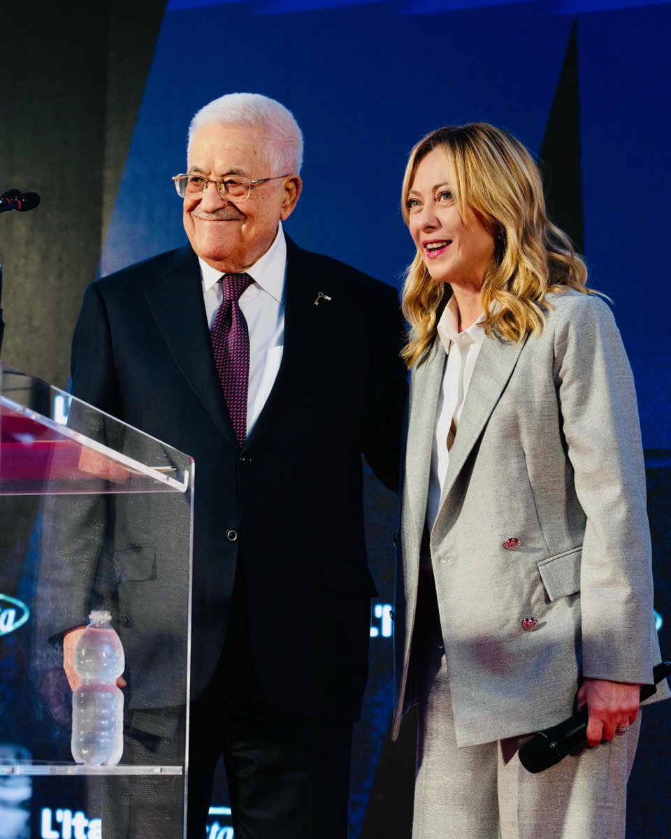 Il caloroso benvenuto di Atreju al Presidente della Palestina, Mahmoud Abbas.