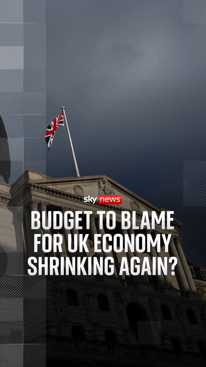 ONS figures showed GDP shrunk by 0.1% in October, following a three-month trend from August. Sky's Paul Kelso looks at the main reasons the economy has shrunk again, including the delays, leaks and uncertainty around Rachel Reeves' November budget. 🔗