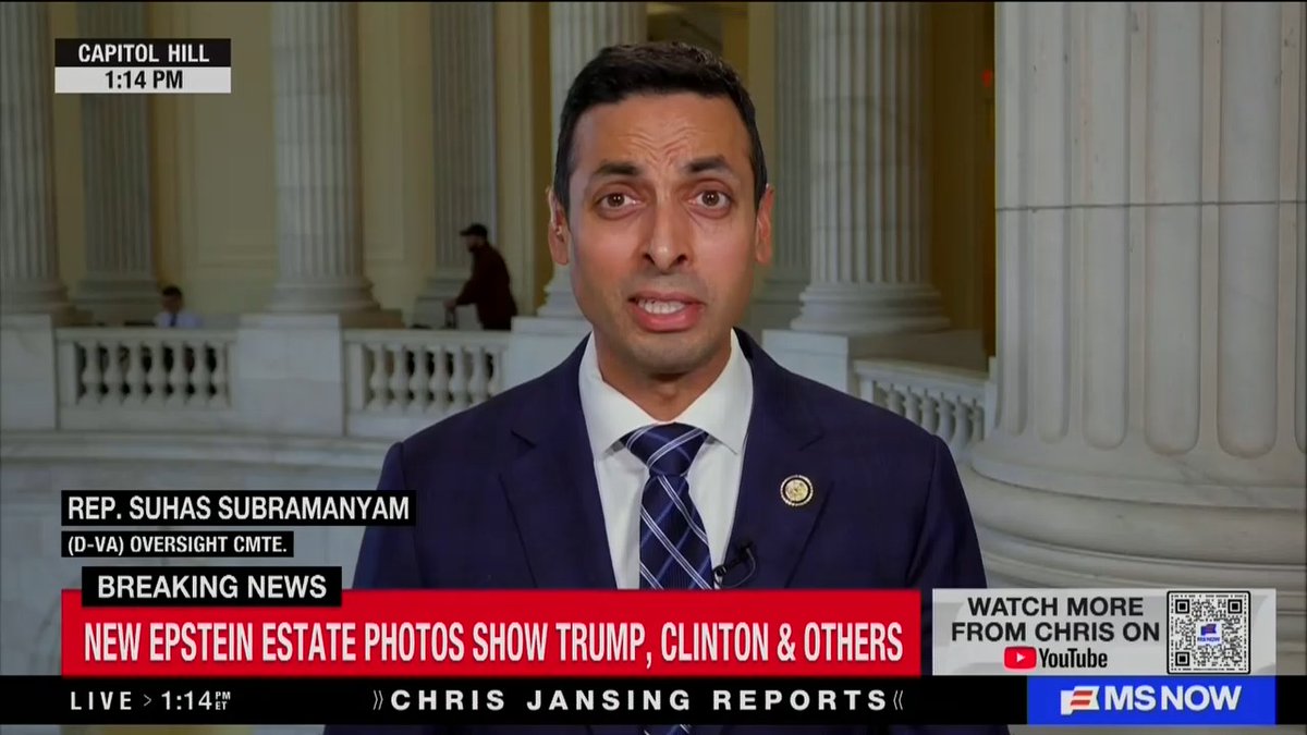 Rep. Subramanyam: Every single time we get documents released from the Epstein estate, we keep seeing the same names over and over again. Now we're seeing images. There was even a picture of a Donald Trump branded condom.