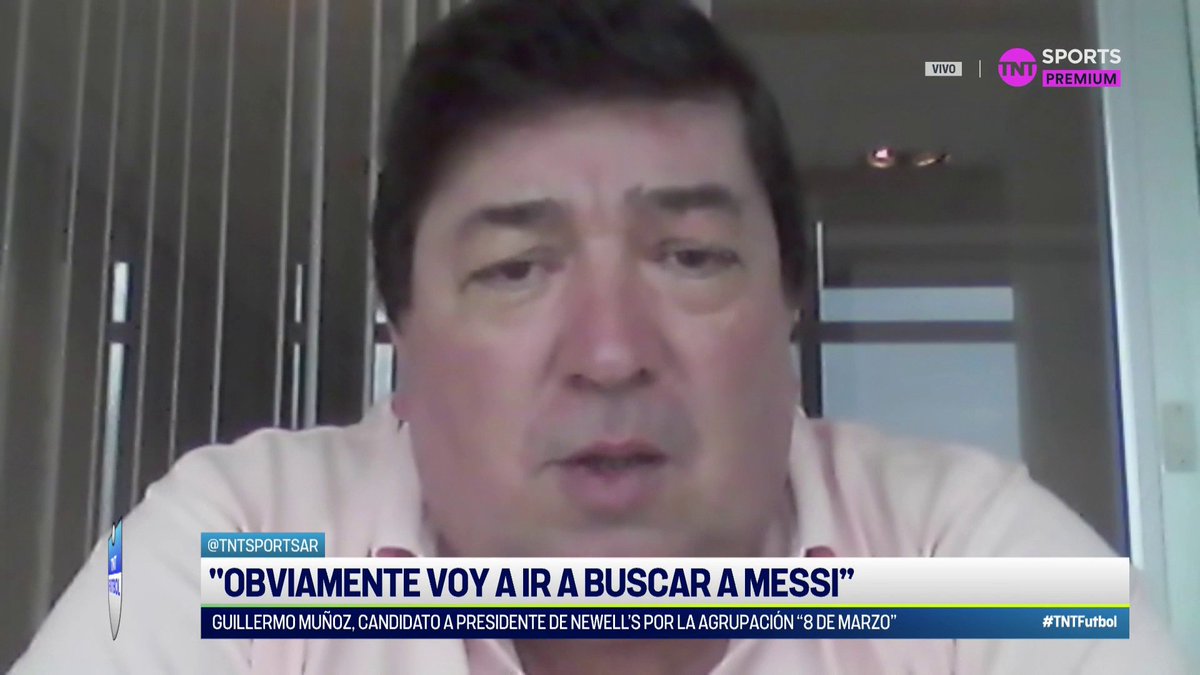 "PRIMERO HAY QUE VER SI TIENE GANAS. UN DÍA MARADONA DIJO VOY A JUGAR A NEWELL'S Y VINO. TATA MARTINO DIJO VOY A DAR UNA MANO Y VINO" Guillermo Muñoz, candidato a presidente de Newell's, hizo referencia a Lionel Messi #TNTFútbol