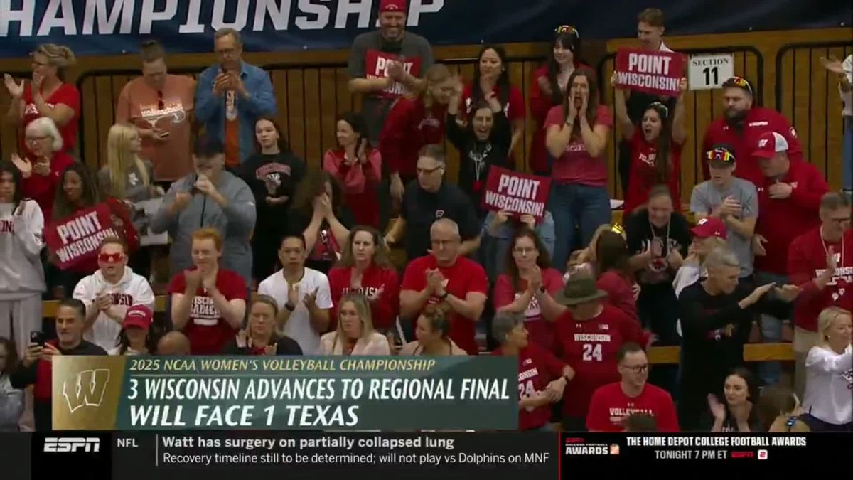 WISCONSIN WINS IT TO ADVANCE TO THE REGIONAL FINAL 🤩 #NCAAWVB x 🎥 ESPN / Wisconsin Volleyball