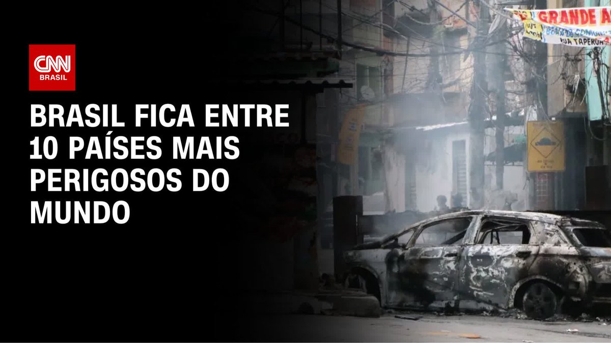 🚨ATENÇÃO: Brasil fica entre 10 países mais perigosos do mundo.