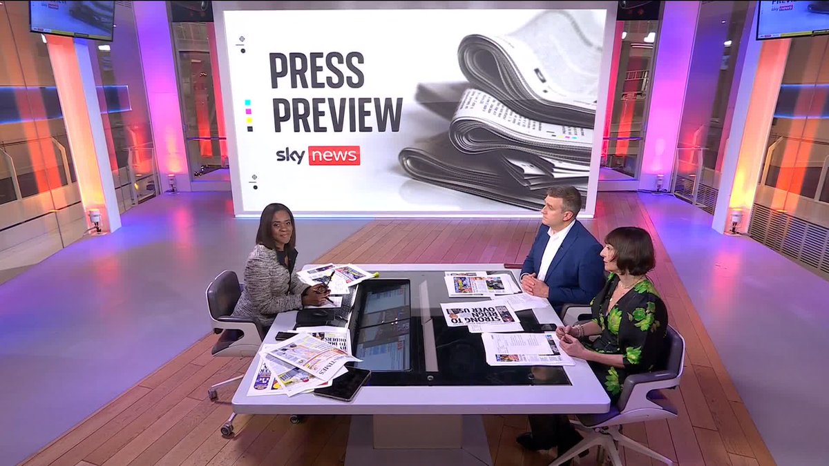 🗞️ What's on Saturday's front pages? Gillian Joseph is joined by Total Politics Group chief executive Mark Wallace and Guardian columnist @zoesqwilliams.bsky.social for the Press Preview. 👉 #SkyPapers 📱 Watch live: 📺 Sky 501, Virgin 602, and YouTube