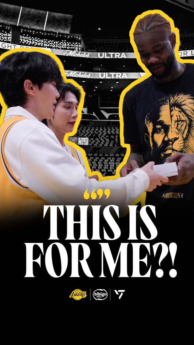 Behind-the-scenes of 세븐틴(SEVENTEEN)'s JOSHUA &amp; SEUNGKWAN at their first Lakers game bibigo Global x #LakeShow