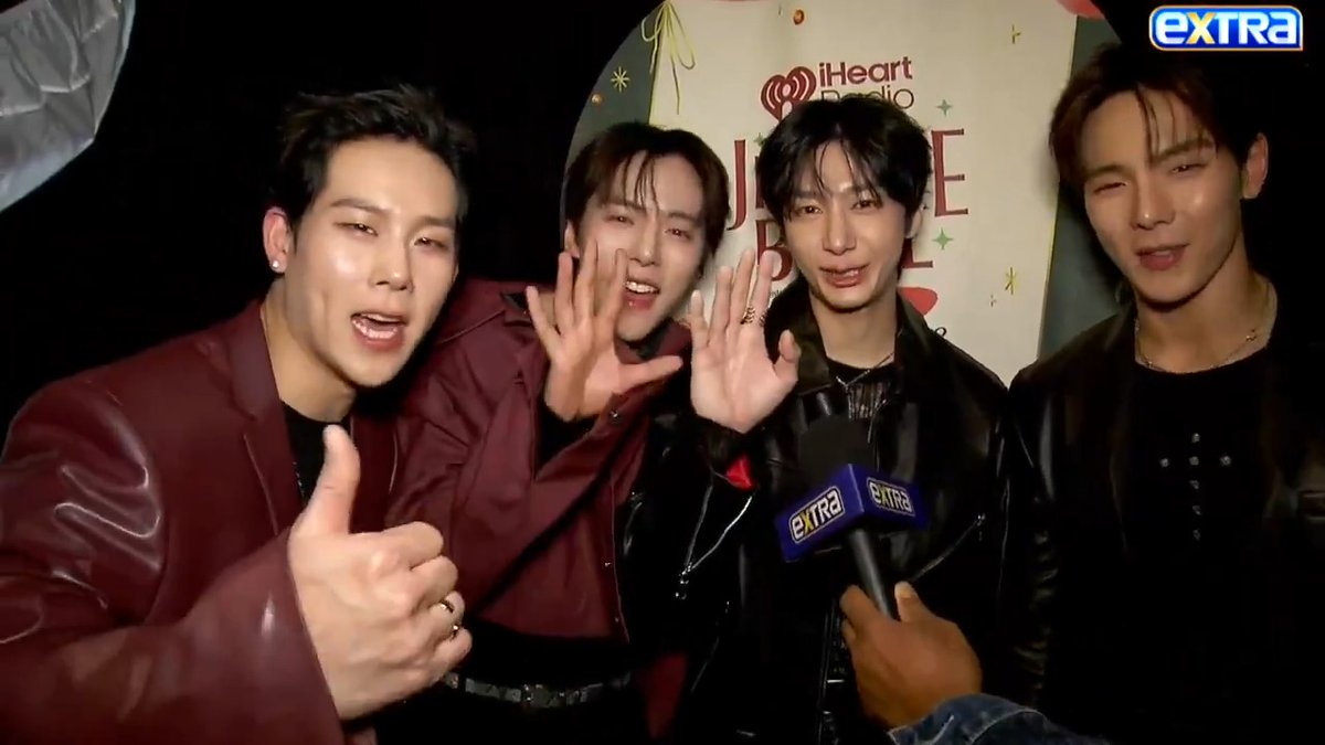 MONSTA X sings some "Baby Blue" backstage at #Z100JingleBall and reveals their favorite Christmas song! ๐๐ถ @iheartradio #iHeartJingleBall2025 @z100NewYork