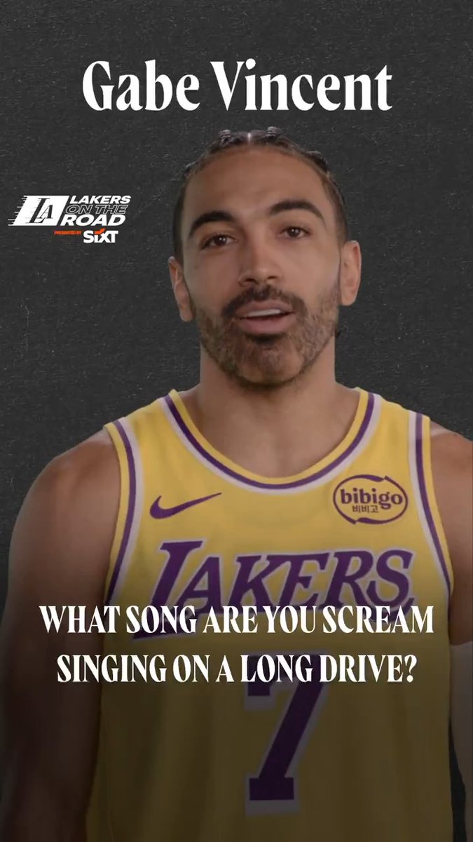 Solid song choices from the fellas @sixtUSA | Lakers on the Road