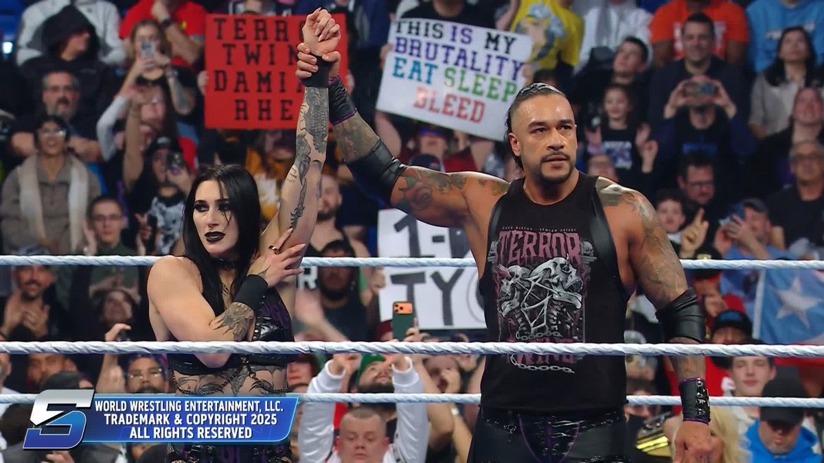 MISSION ACCOMPLISHED! RheaRipley_WWE and Damian Priest are victorious! 🔥