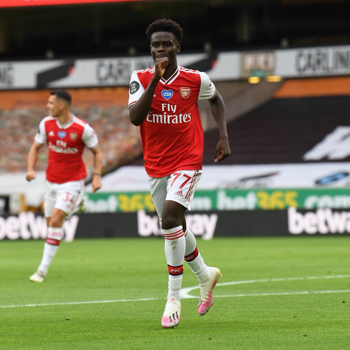 Bukayo Saka’s first Premier League goal at home was against Wolverhampton back in 2020 🤩