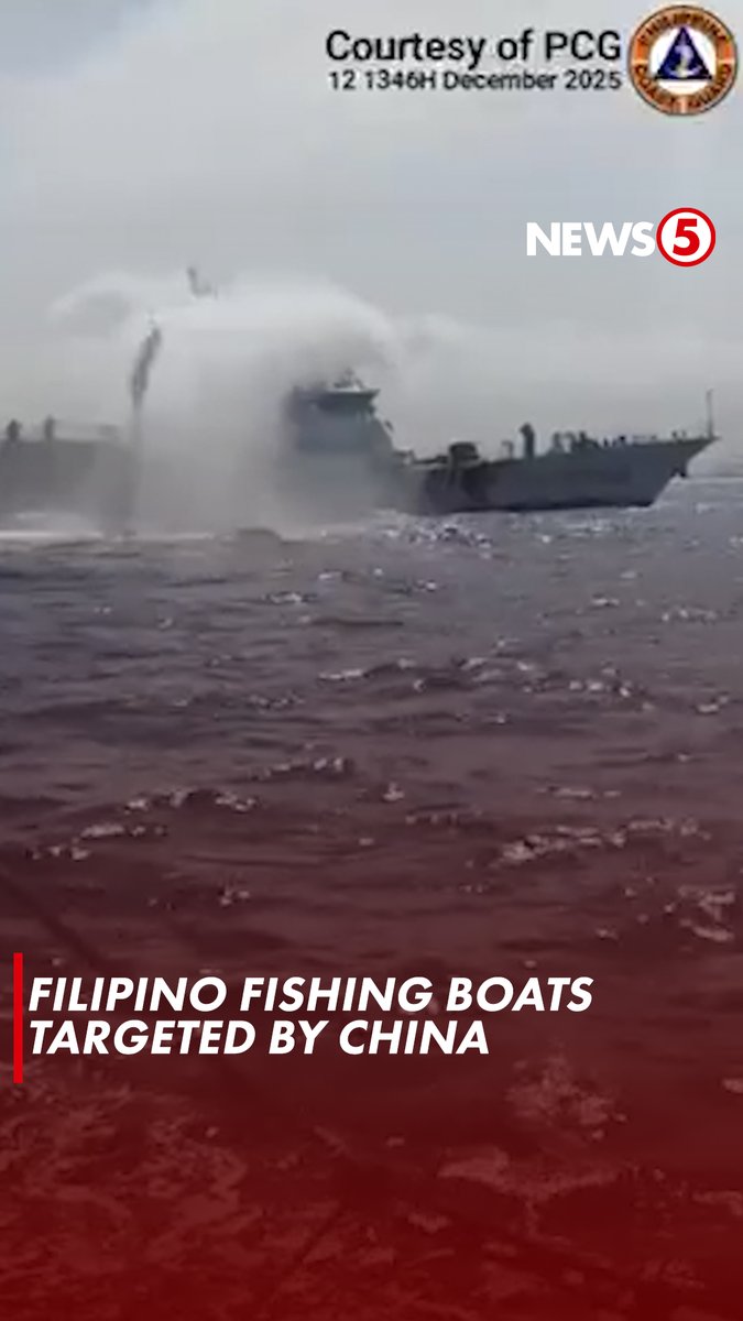 PAG-WATER CANNON NG CHINA SA MGA MANGINGISDANG PINOY SA WEST PH SEA Rumesponde ang Philippine Coast Guard (PCG) sa mga mangingisdang Pilipino na umano’y hinarangan at ginamitan ng water cannon ng China Coast Guard (CCG) at Chinese Maritime Militia (CMM) sa bahagi ng Escoda Shoal sa West Philippine Sea. Ayon sa PCG, sinadya ring putulin ng maliliit na bangka ng CCG ang mga angkla ng ilang fishing boat, na naglagay sa panganib sa mga mangingisda lalo na sa gitna ng malalakas na alon at agos ng dagat. May tatlong mangingisda ang nagtamo ng sugat at pasa, habang dalawang bangka naman ang nasira dahil sa malalakas na water cannon blast.