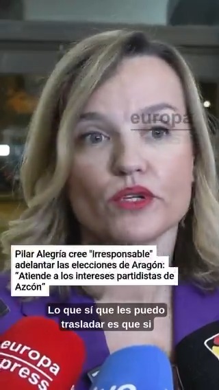 Pilar Alegría ve una decisión "profundamente irresponsable" adelantar las elecciones de Aragón y recuerda que el PSOE tendió la mano al PP: "La respuesta que obtuvimos por parte de Mazón fue un portazo y mordernos la mano"