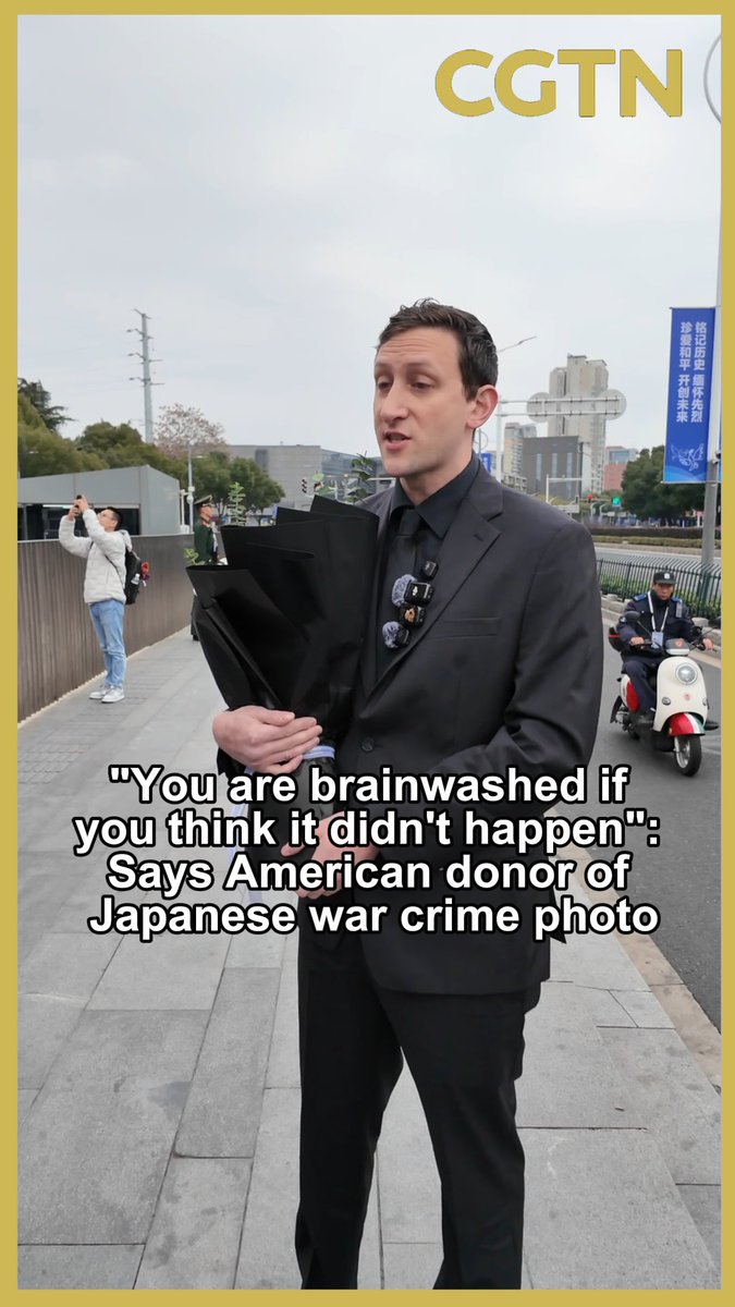American pawn shop owner and TikTok creator Evan Kail traveled to #Nanjing, China, to attend the National Memorial Day for the Victims of the Nanjing Massacre. Kail previously donated a rare photo album documenting Japanese war crimes during World War II to China.