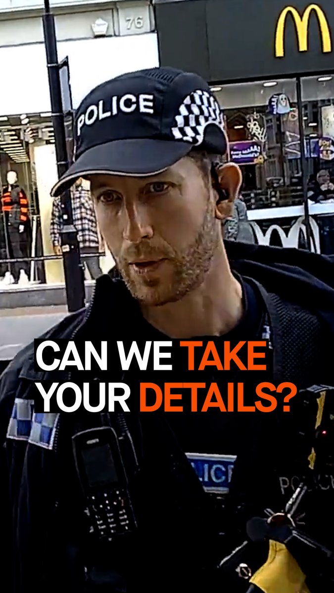 😷People are covering their faces to avoid live facial recognition surveillance. UK police? Grabbing them off the street for not complying & demanding their details. This is not a slippery slope it's a cliff edge. We must #StopFacialRecognition.