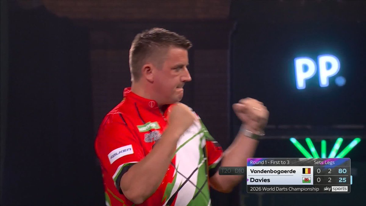 The perfect start for Davies on his World Darts Championship debut 🏴